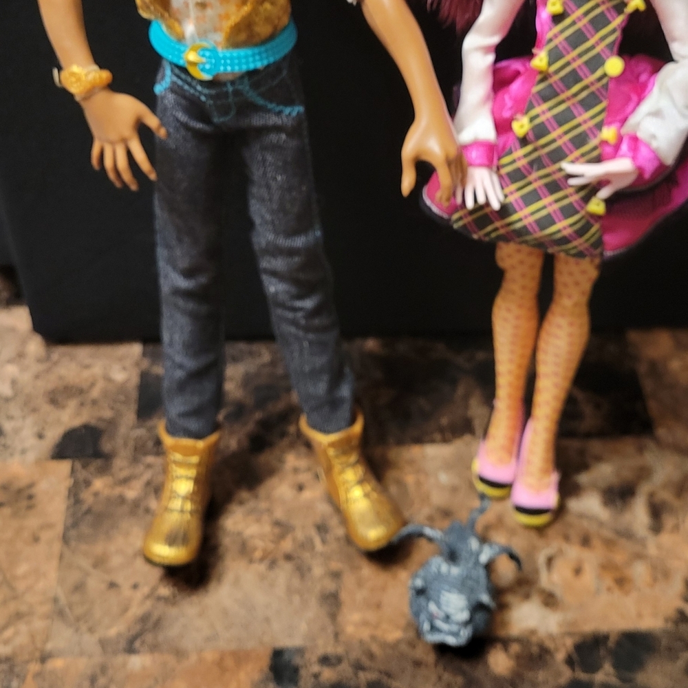 G1 Monster High Forbitten Love Draculaura & Clawd Wolf Only Displayed - Picture 2 of 16